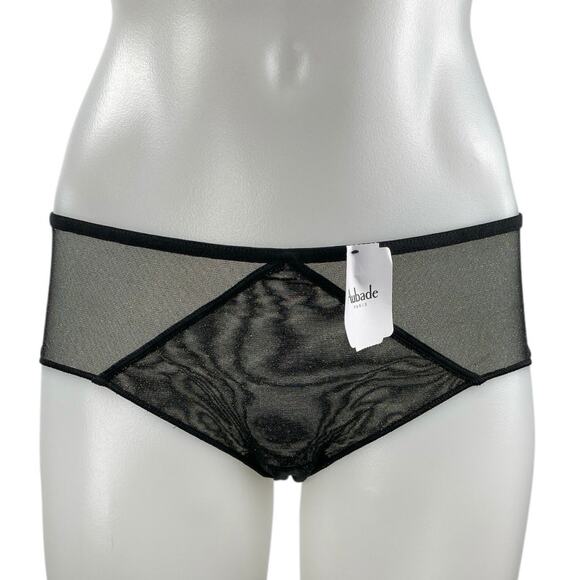 NEW Aubade Women's Black Sheer Mesh See Through Panty Undies Lingerie Size S - Picture 1 of 4